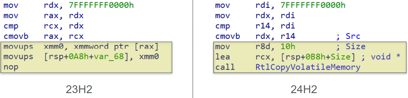 Case 2: a 16-byte read from user mode memory in ObpCaptureBoundaryDescriptor